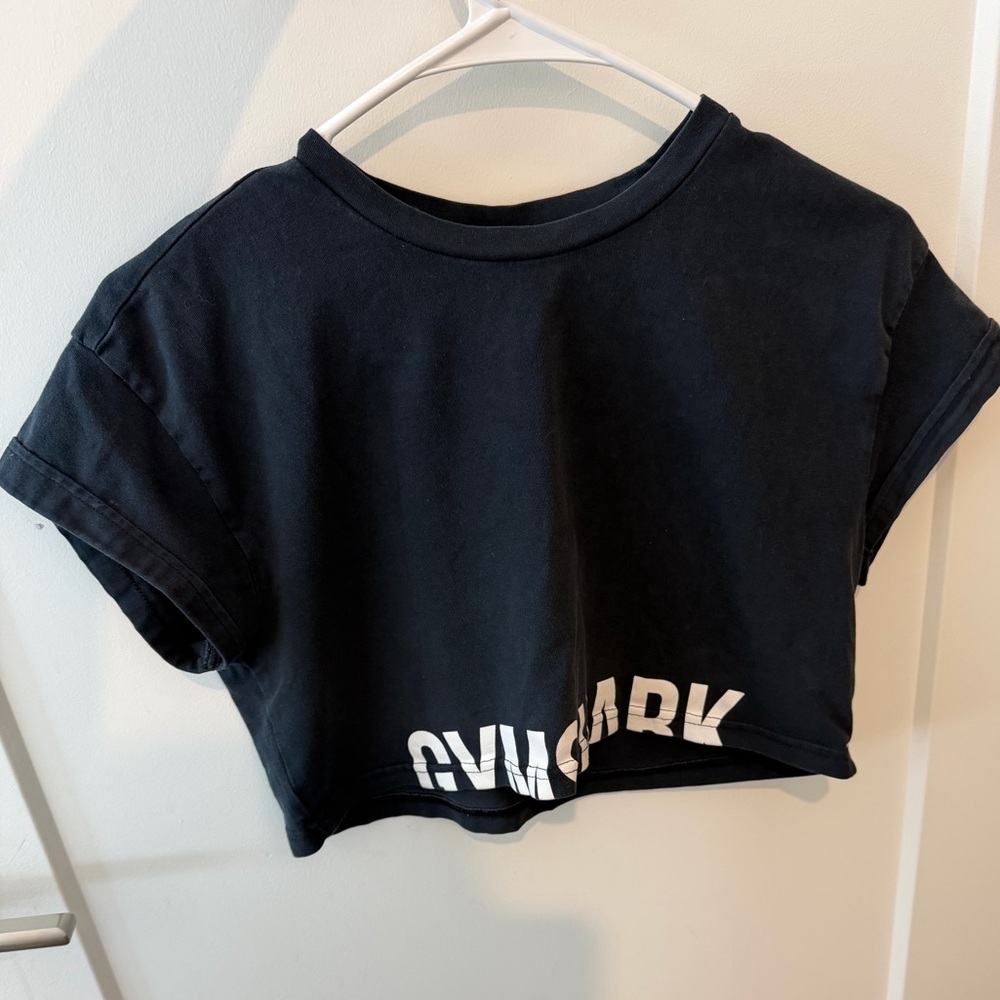 Gymshark Navy Tee with White Logo